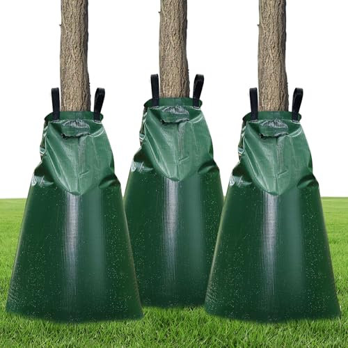 HonGien 3Pack Watering Bag 20 gal Drip Tree Irrigation Bag PVC UV Resistant Tree Watering Bag for New Plant Trees Trunk With Heavy Duty Zipper Watering Bag for Trees