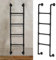 Robuste Ausstiegsleiter für Kellerfenster und Brunnen, schwarze Loft-Stufen aus Schmiedeeisen, Etagenbett-Leiter, Treppe, Metallleitern für den Innen- und Außenbereich für Dach/Garage im Freien(260cm/