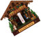 HANABASS Barometer Außenthermometer Haushygrometer Messgerät Wandthermometer Außenwetterhygrometer Thermometer Für Wassertemperatur Hängethermometer Wetterhaus Aus Holz