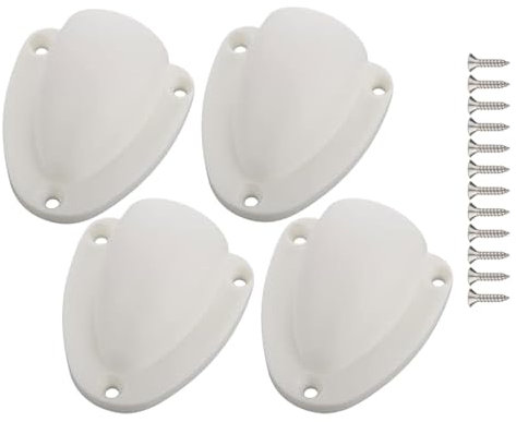 F Fityle 4 Pieces Marine Wire Cable Vent Covers Parts Bundle, Small White