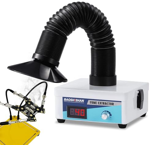 BAOSHISHAN Solder Fume Extractor Smoke Absorber Desktop Welding Smoke Sucker Remover with Display,3-Stage Filters for DIY Soldering Work