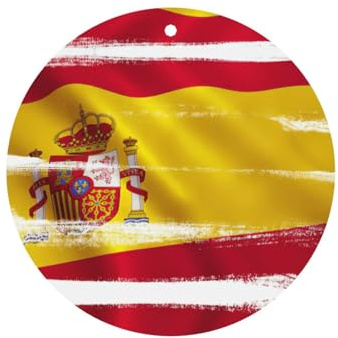 Spanien-Flaggen-Druck, 10 Stück, Auto-Lufterfrischer-Karten für duftende Hängetücher für Badezimmer mit Seil