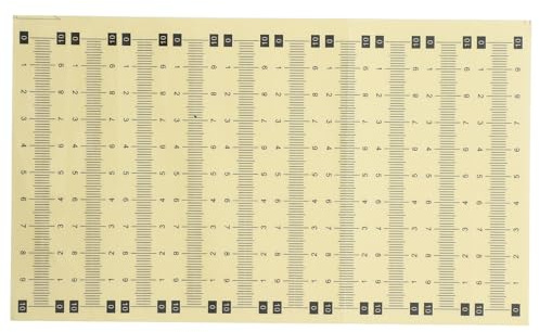 Messlineal 20 Blatt Pvc Selbstklebend Wasserfest, Abziehbar | Maßband Selbstklebend, Staubdicht und Abriebfest, für Holzbearbeitung und Nähen