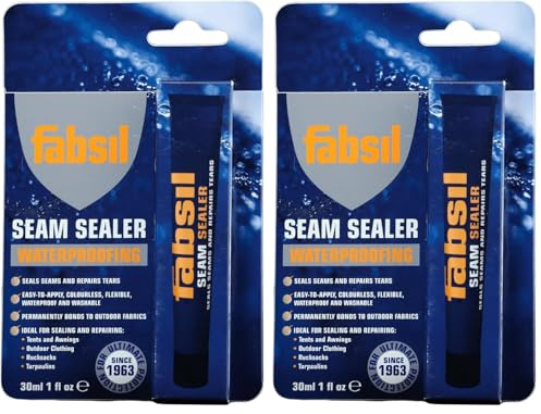 Fabsil GRFAB61 Seam Sealer | 30ml | Repairs Tears and Damaged Seams for Tents and Outdoor Equipment (Pack of 2)