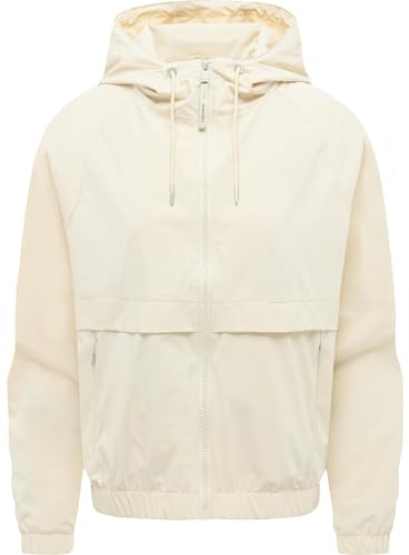 Ragwear Damen leichte Übergangsjacke kurze Jacke mit verstellbarer Kapuze und Mesh-Innenfutter Anndra XS-XXL