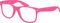Balinco Lunettes de soleil Nerd avec verre clair mat Rubber Retro Vintage unisexe avec charnière à ressort (rose)