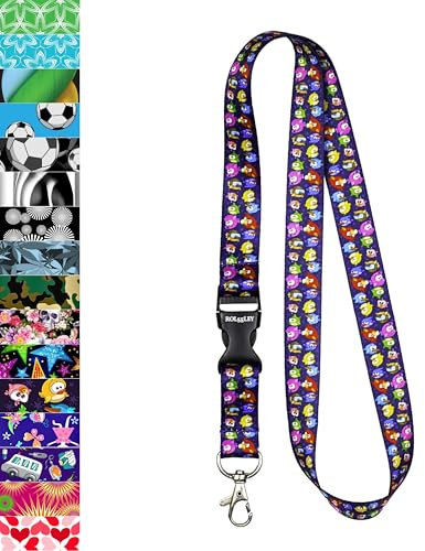 Rolseley Cordon tour de cou pour porte-badges avec clip en métal 1 avec oiseaux.