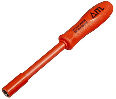 ITL Insulated Tools 4BA Nut Spinner – 150mm Stud Clearance - VDE Certified - Chrome Vanadium Shaft - Ergonomic Non-Slip Grip - Safe for Live Electrical Work
