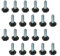 Emuca 2020605 Pied vérin pour meuble, filetage M8x30mm, Set de 20 Pièces