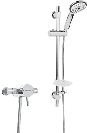 Bristan PM2 SQSHXAR C Prism Exposed Sequential Shower Valver with Adjustable Riser Kit, Chrome