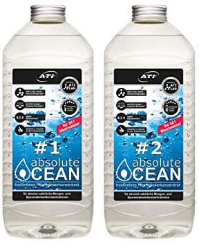 ATI Absolute Ocean 2 x 2,04 Liter für 34 Liter hochreines konzentriertes Meerwasser - Aquarium Wasserpflege - 4,08 kg