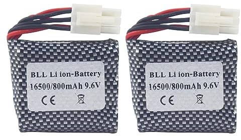 ZYGY 2pcs 9,6V 800mAh Lithium Batterie für S911 S912 9115 9116 9120 Hochgeschwindigkeits ferngesteuertes Auto