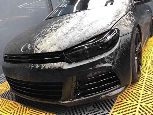 3D Mystery Camouflage Folie Schwarz Seidenmatt, Car Wrapping Luftkanäle 0,5m x 1,52m