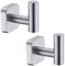2 Piece Bathroom Robe Towel Hook Coat Kitchen Dish Cloth Hanger, SUS 304 Stainless Steel, Wall Mounted, Brushed Nickel