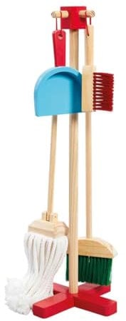 Early Learning Centre Wooden Deluxe Cleaning Playset For Children From 3 Years ELC Kids Cleaning Set Toy Toddlers Broom Mop Brush Household Toys