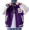 IFIKK Giacca da Baseball da Uomo Giacca Varsity Cappotto Unisex Lettera Jacket Felpa Motociclista Giubbotto Giacca da Coppia (Viola, M)