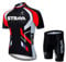 Tomwell Radtrikot Set,Fahrradtrikot Herren,Fahrradtrikot Kurzarm + Radhose,Fahrradbekleidung Set Herren Radtrikot Set Riemenshorts K Rot 4XL