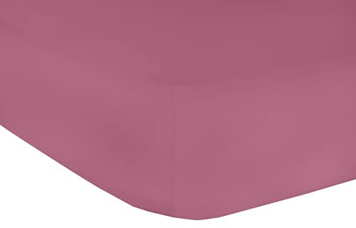 Mr.Sandman Elastan Classic Spannbetttuch Brombeer Größe 180-200x200-220cm