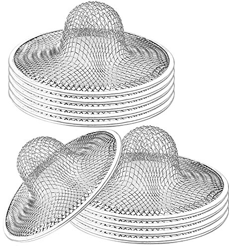 10PCS Stainless Steel Mesh Hair Filter for Shower Drain 7.5 cm Outer Diameter Hair Plug Catcher Shower,Sink Strainer Plug for Kitchen or Bathroom Plug Hole