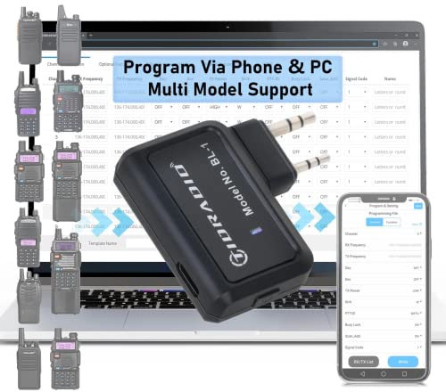 TIDRADIO Ham Radio Wireless Programmer Adapter APP und PC Programm für Baofeng UV-5R und mehrere Modelle Keine Treiberprobleme statt Programmkabel