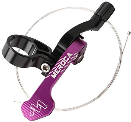 Perfect Flower Dropper Sattelstütze für Mountainbike, Aluminium, Schwarz/Rot, 22mm, 61,7g, 2 Installationspositionen, Fernbedienung, Fahrrad-Sattelstütze mit Dropper-Mechanismus