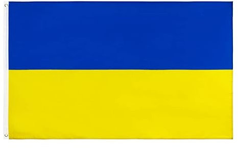 Toyland® Bandiera ucraina 150 x 91 cm - Mostra supporto per l'Ucraina