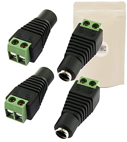 4X Bornier Mini Jack Femelle Domino Mono 3,5 mm Audio HiFi 2 Voies minijack sans Soudure Plaque Or 18k