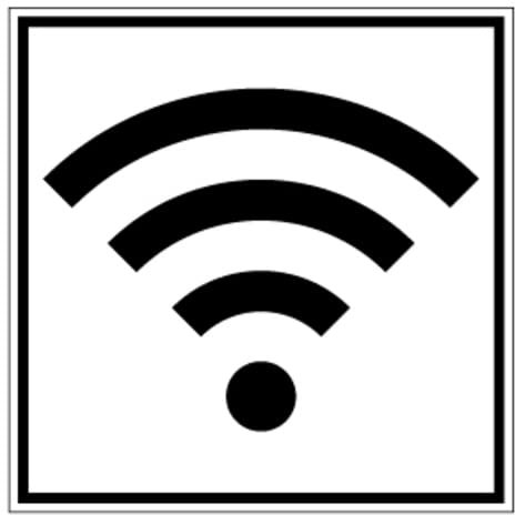 Aufkleber Hot Spot Hinweis Symbol WLAN Schild Folie selbstklebend | 5-30cm Made in Germany, Größe: 15x15cm