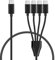 GELRHONR USB-C-Multi-Ladekabel, Kurzes Splitter Kabel Mit 4 Typ-C-Steckern, Kompatibel Mit Mobilgeräten/Android Und Mehr (Schwarz, 0.5m)