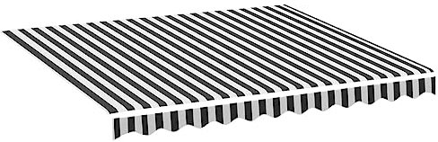 vidaXL Tessuto di Ricambio per Tenda da Sole Antracite e Bianco 3x2,5m