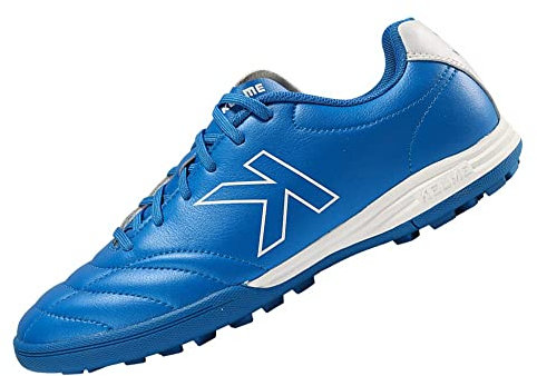 Football Boots Men's Breathable Turf Trainers Outdoor Cleats Athletics Sneakers Teens Professional Cushioning Soccer Shoes Non-Slip Blue UK 7.5