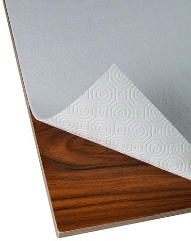 DecoHomeTextil Heimtextilmanufaktur Tischpolster Tischschoner Tischbelag Tischschutz Weiß Rechteckig 90 x 85 cm Schutzbelag Schoner