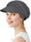 Alnorm Newsboy Cap Krebs Strand Hut Abdeckungen für Chemo und empfindliche Haut dunkel Hanf grau