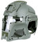 ACEXIER Casque Tactique Militaire balistique Rail latéral NVG Shroud Base de Transfert Armée de Combat Airsoft Paintball Casque Complet de Masque Facial (Grey)