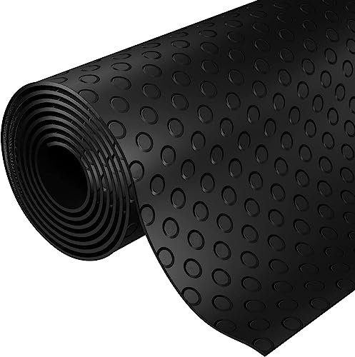 1m x 0.5m Coin Rubber Anti-Slip Garage Matting Flooring Roll 3mm Thick | 100cm x 50cm Floor Mat