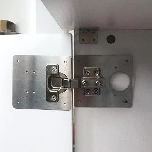 Generic Modern Edelstahl-Scharnier-Festplatte, Schranktür-Scharnier-Reparatur-Installateur, Schadensreparatur Haushaltsschrank-Seitenplatte, Silber, Poliert