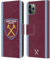 Head Case Designs Officially Licensed West Ham United FC Home 2023/24 Crest Kit Leather Wallet Case Compatible With Apple iPhone 11 Pro Max