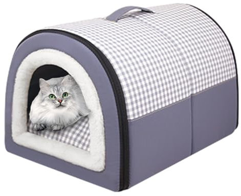 Katzenhaus Outdoor Winterfest Katzenhöhle Isolierte Winter Warm Katzenhütte Wasserdicht Katzenbett Mit Kissen Cat House Outdoor Haustierbett Zelt Für Kleine Haustier Katzen