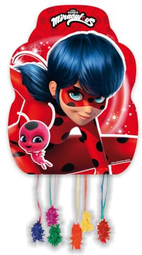 BeenSmile, Miraculous Pinata, mittelgroß, Marienkäfer, Partyartikel, Pinata zum Befüllen mit Spielzeug oder Süßigkeiten, Dekoration für Kinderpartys, Geburtstage und Feiern