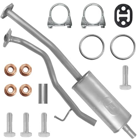 Polmo Schalldämpferset Auspuff Mitteltopf für Micra 3 III K12 2003-2010 1.0 1.2 1.4 Schrägheck Cabrio