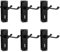 Bwintech 6 Sets Matt Black Victorian Lever on Plate, Latch Furniture, Backplate Door Handles, with Keyhole, Suitable for Wooden Doors