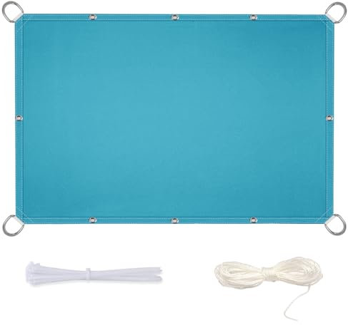 sonnensegel Balkon 0.8x2.6m Balkonverkleidung Sonnenschutz 95% UV Schutz Windschutz Reißfest Wetterfest für Garten Terrasse Camping mit D-Ring und Kordel Blauer See