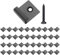 Lot de 84 clips composites pour terrasse avec vis, clips de fixation de terrasse en métal, clips cachés noirs (8 mm)
