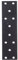 Alberts 825058 Lochplatte - schwarz - kunststoffbeschichtet - 155 x 40 x 2 mm | 50er Set