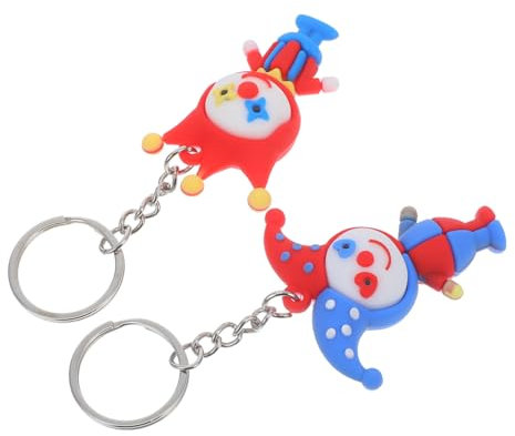 Vaguelly 2St Clown-Puppen-Schlüsselanhänger Geldbörse-Schlüsselanhänger Narren-Schlüsselanhänger handtaschen Dekoration lustige schlüsselanhänger Schlüsselhalter Schlüsselbund Clown-