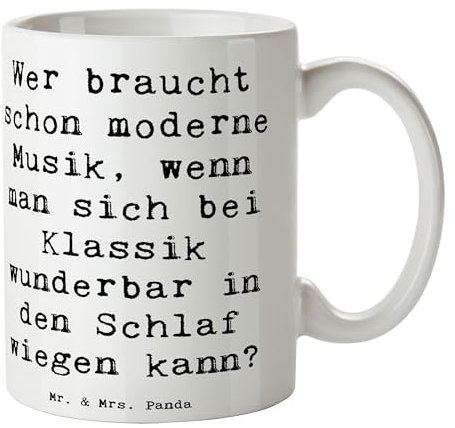 Mr. & Mrs. Panda Tasse Spruch Klassik zum Träumen - Geschenk, klassische Musik, Konzert, Mozart, Kaffeetassen, zeitlose Schönheit, Pop, Blues,