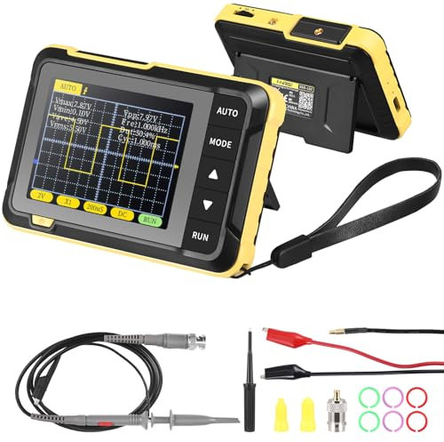 Oscilloscope DSO152, Handheld Digital Oscilloscope Kit, Portable Automotive Oscilloscope with 200KHz Bandwidth, 2.5MS/s High Sampling Rate, Auto/Normal/Single Trigger Function, PWM Output