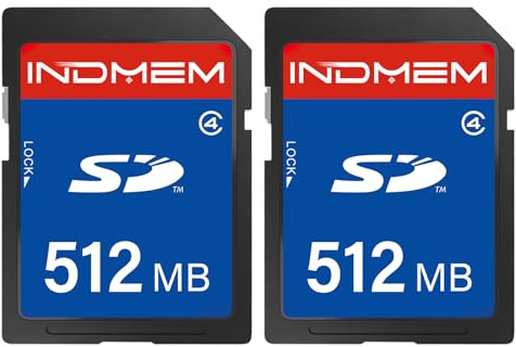 SD Card 512MB (2 Pack), Class 4 Flash Memory Cards MLC Stanard Secure Digital Cards, 512MB(2pc)