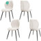JIJIAN Esszimmerstühle 4er Set, Stühle Esszimmer, Küchenstühle, Wohnzimmer Essstühle, Gepolsterte Stühle, Ergonomisch Gestaltete Leinenstühle für Esszimmer, Küche, Schlafzimmer, Rezeption, Beige