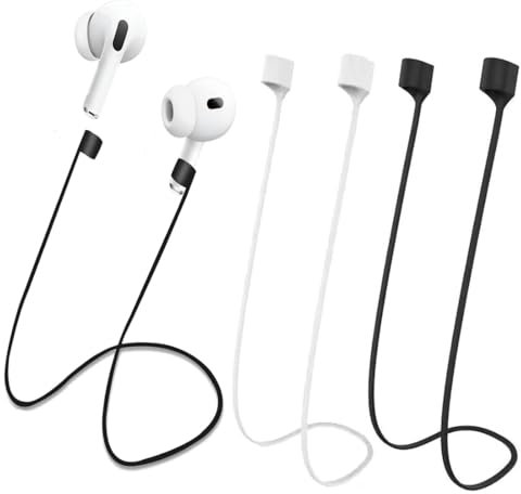 Correa de silicona para Airpods, accesorios de cable antipérdida para Airpods PRO/2/1, cable inalámbrico para el cuello, 2 piezas